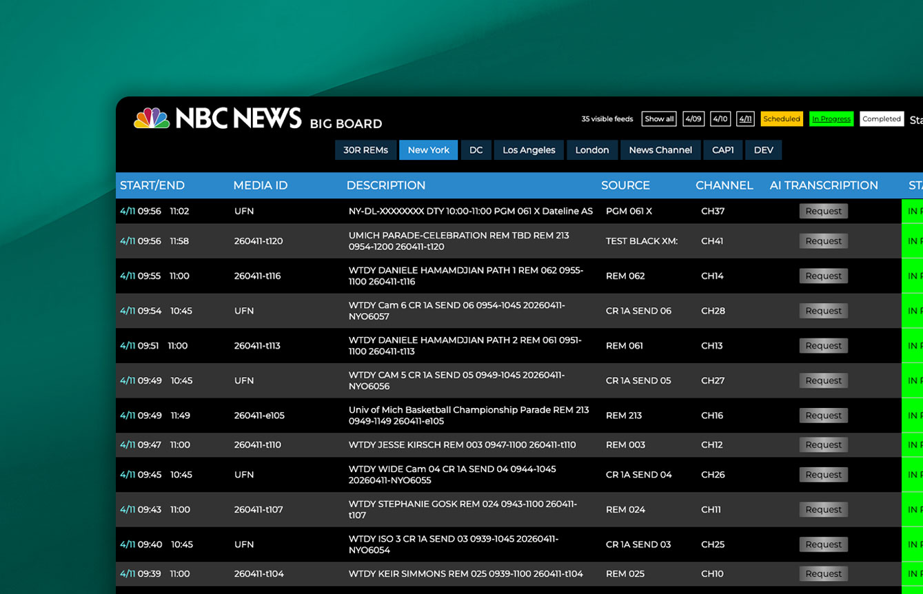 NBC Big Board: Live Satellite Data Feed System — NBC News
